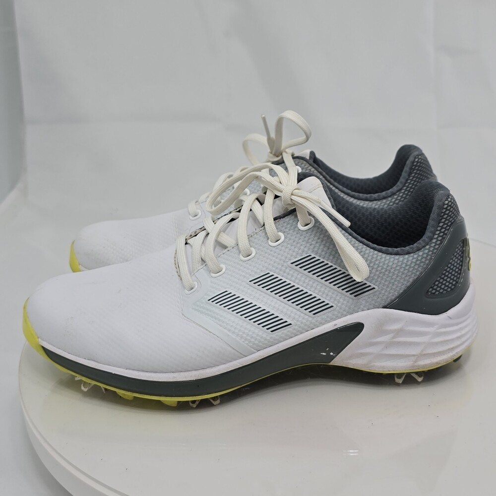 Adidas ZG 21 Men 8 White/Blue Oxide/Yellow Golf Shoes/Spikes FX6626